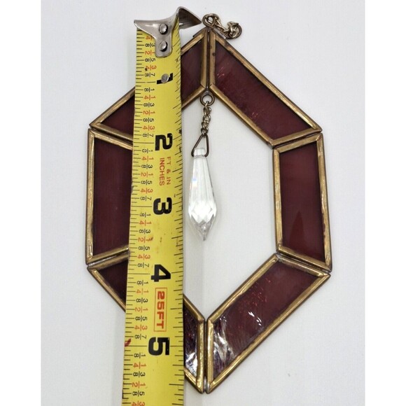 Via Vermont Amethyst Octagon Shape Suncatcher With Swarovski Crystal Prism - Picture 6 of 8